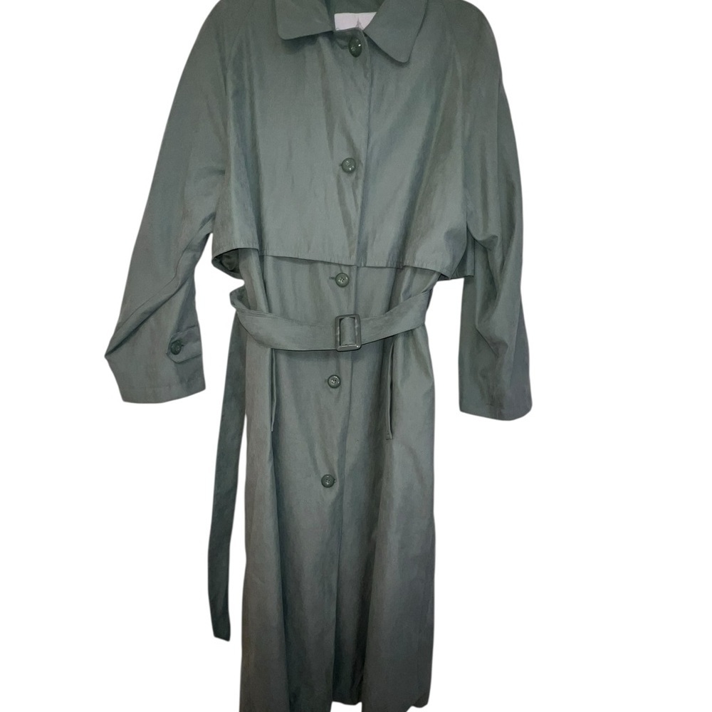 London Fog Sage Green Jacket Trench Coat